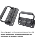 Two Pack Spring Loaded Pull Handles For Chests And Trunks Surface Mount With Rubber Grip Heavy Duty Hardware For Storage Boxes And Crates