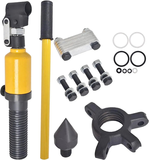 Heavy Duty Hydraulic Gear Puller With Interchangeable Jaws And Rotating Pump Head. Five Ton Bearing Extractor Forged From Rock Solid Steel. Smooth Tube Extraction Rig Built For Mean Shop Tasks That Never Let You Down.
