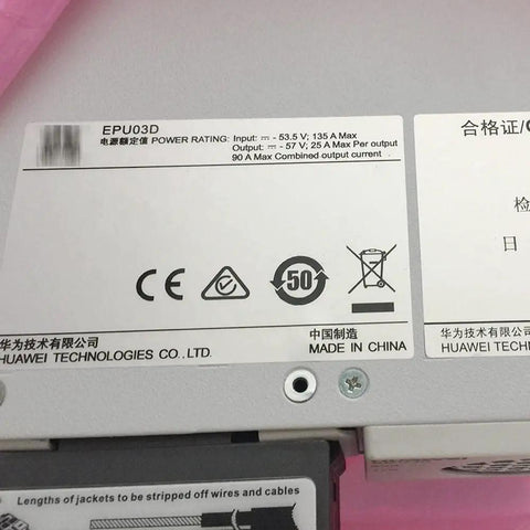 Beefy High Frequency Switching Power Supply For EPU03D 57V 25A Tested Ready To Power Up Your Rig With Stable Performance Plug And Play Durable And Safe For Precision Electronics. front label