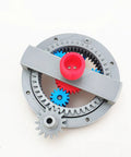 Close-up of the Planetary Gear Model Demonstration Kit For Physics Experiments And Classrooms, 3D Printed PLA Plastic Educational Tool