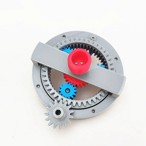 Close-up of the Planetary Gear Model Demonstration Kit For Physics Experiments And Classrooms, 3D Printed PLA Plastic Educational Tool