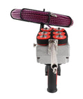 Heavy Duty Electric Pipe Threader Fueled By Peppy Brushless Motor And Sure Grip Handheld Shell shows front view with 50ft TEP cable.