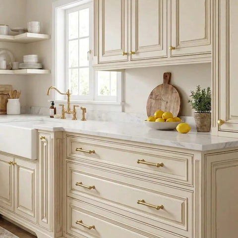 Kickass 10 Inch Cabinet Pulls Crafted From Solid Zinc Alloy With A Smooth Brushed Brass Finish Rock Solid Construction Makes Kitchen Drawers Glide Like Butter Every Single Time in a modern kitchen.