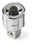 Close-up of a socket adapter from 23 Piece Three Eighths Inch Drive Pass Thru 6 Point Mechanic Tool Set SAE And Metric