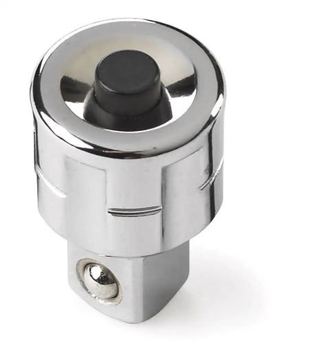 Close-up of a socket adapter from 23 Piece Three Eighths Inch Drive Pass Thru 6 Point Mechanic Tool Set SAE And Metric