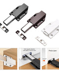Grab These Slay Touch Activated Cabinet Door Catches With Secure 4 Point Fastening. Durable Abs Steel Build for Kitchens and Baths.