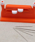 Two Pack Double Head Needle Threader Must Have For Sewing Plastic Threading Guide Tool Easy To Use For Home And Shop Crafts Quick Threading Device For Threading Needles Durable Sewing Accessory Gift For Mom And Seniors, red plastic 7.2 x 2.5 x 4.1 cm
