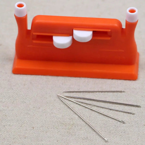 Two Pack Double Head Needle Threader Must Have For Sewing Plastic Threading Guide Tool Easy To Use For Home And Shop Crafts Quick Threading Device For Threading Needles Durable Sewing Accessory Gift For Mom And Seniors, red plastic 7.2 x 2.5 x 4.1 cm