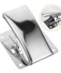 Anneome stainless steel fish cleaning clamp with deep-mouth design; mounted base plate with screw holes.