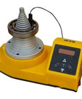 Bearing induction heater, front view, cone-style with yellow base, 2 kW, 20–120 mm range
