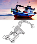 Rock Solid 316 Stainless Steel Swivel Snap Shackle For Sailboat Halyard Rigging, five inch model, showcased with a blue boat.