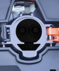 Universal Silicone EV Charging Port Covers two pair, black silicone caps fitting snugly in an EV charge socket.