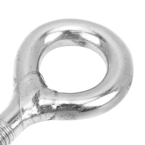 10 Pack M5 Eye Bolt and Eye Hook Kit in Stainless Steel for Hanging and Lifting, Boss Grade Heavy Duty Screw Eyelets for Wood and Metal Projects, Durable Ring Hooks for Solid Load Support close-up