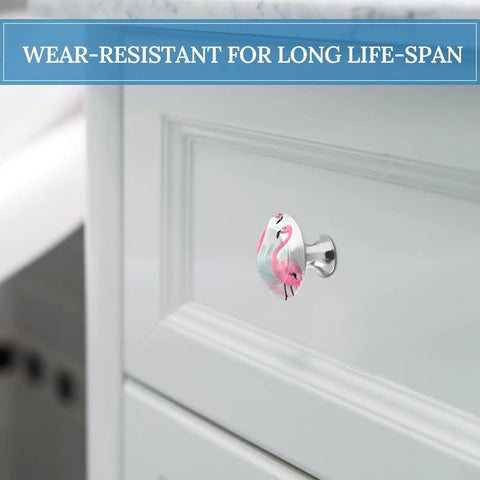 2 Pack Built Like A Tank Stainless Steel Round Cabinet Knobs And Drawer Pulls, 1.1 Inch Wide Handle Rust Resistant Hardware For Kitchen Cabinets Dresser Doors Closet Tough Metal Set on white cabinet.