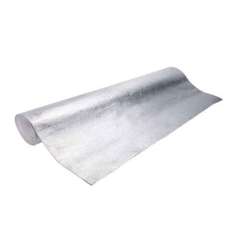 Aluminized Heat Shield Thermal Barrier With Adhesive Backed Heat Blanket 12x24 Inch Heavy Duty High Temperature Resistant Fiberglass Shield