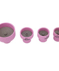 Easy Install Ceramic Welding Cup Set With Alumina Gas Lens Kit For TIG Tools Compatible With Wp20 And Industrial Equipment To Boost Efficiency - set of four pink ceramic welding cups with metal mesh.