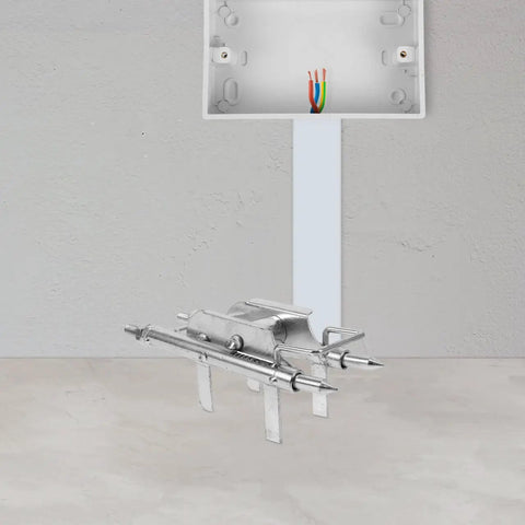 Homoyoyo Wire Pulling Tool Junction Box Cable Threading Aid Easy Solo Conduit Installation Electrical Box Wiring Fast Guide Helper For Electricians 10.94 X 2.95 X 2.36 Inches with conduit and electrical box.