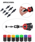 7-Piece Assorted Rivet Nut Gun Mandrels And Nose Pieces Set For Metric M3 M4 M5 M6 M8 M10 M12 Riveters, Spare Tips