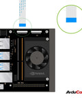 Next Level 16MP IMX519 Autofocus Camera Module For Raspberry Pi 5 And 4B 3B Plus with visible connector and cooling fan.