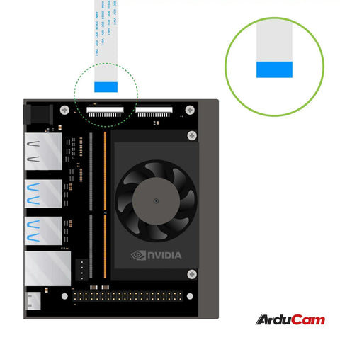 Next Level 16MP IMX519 Autofocus Camera Module For Raspberry Pi 5 And 4B 3B Plus with visible connector and cooling fan.