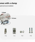 Exhaust Elbow Adapter 4 Inch To 6 Inch With Integrated Steel Clamp Leak Free Installation with clamp and hardware details