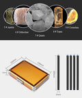 Five Pack Mohs Hardness Tester Kit 5 Through 9 With Durable Mineral Tips On Metal Rods, Pro Grade Hardness Pens For Jewelry Jade Glass Ceramic Tile And Concrete Testing, 100mm case and pens