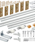 Bi Fold Closet Door Repair Kit With Steel Track And Complete Hardware Set For 48 Inch Bi Fold Doors Top Guide Wheels Top Pivot Bottom Pivot Springs