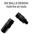 1/4-Inch Air Hose Fittings Kit With Quick Connects And 15-Piece Beefy Heavy-Duty Aluminum Air Coupler And Plug Set Lightweight black connectors