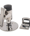 Heavy Duty Marine Grade 316 Stainless Steel Door Holder Catch With Rubber Bumper, 2 x 2 inch, designed to stop slamming noise and secure RV or yacht doors.