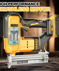 Smooth Operator 18 Gauge Cordless Brad Nailer And Stapler Brushless Design showing performance features and fastener load.