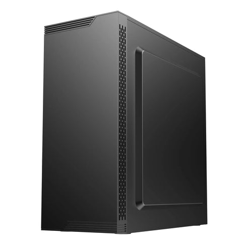 Side view of Black USB 3.0 Steel ATX Mid Tower PC Case With Front 2x120mm And Rear 1x120mm Preinstalled Fans Supports Up To 370mm Graphics Card