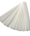 Fan arrangement of 1000 Pieces 0603 SMD Patch Resistor Kit With 50 Value Types, taped for electronics hobbyists and repairs.