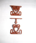 Twin Roller Nylon Door Catch for Boats and RVs, Tough As Nails Cabinet Latch With Smooth Quiet Close, brown pair on white background
