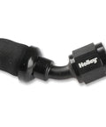 Close-up of LS Steam Tube Kit For Performance Engines With Adjustable Pivoting Vent Adapters, black push-on hose option.