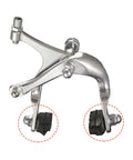 Two Pair Rubber V Brake Pads For Mountain And Road Bikes Quiet Non Skid All Weather Bike Brake Pads With Easy Install