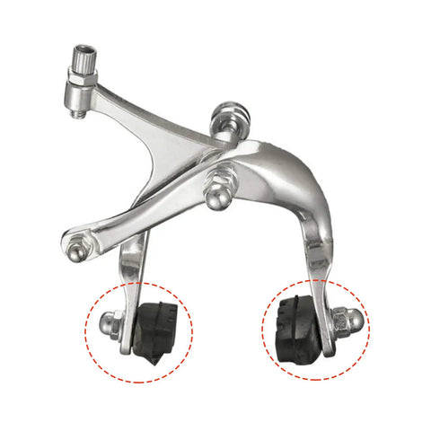 Two Pair Rubber V Brake Pads For Mountain And Road Bikes Quiet Non Skid All Weather Bike Brake Pads With Easy Install