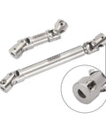 Stainless Steel Drive Shaft With D Shaped Hole For SCX24 Deadbolt GX470 Beefed Up Transmission And Axle Connection Durable Alloy Shaft For Scale Crawlers Easy Install Reliable Power Transfer