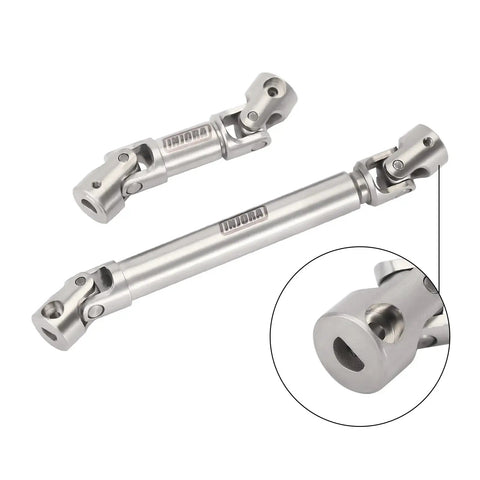 Stainless Steel Drive Shaft With D Shaped Hole For SCX24 Deadbolt GX470 Beefed Up Transmission And Axle Connection Durable Alloy Shaft For Scale Crawlers Easy Install Reliable Power Transfer