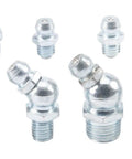 Pro Grade Metric Grease Fitting Kit 88 Pieces Assortment With Straight 45 Degree And 90 Degree Angles Includes 6mm 8mm 10mm Fittings