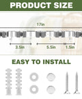 Heavy Duty Stainless Steel Broom Holder Wall Mount With Five Racks And Four Hooks Space Saving Mop Organizer dimensions and installation