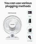 Compact USB Desk Fan Tiny But Mighty On The Go Personal Table Fan With 3 Speed Settings Adjustable Tilt And Ultra Quiet Operation