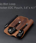 Full Grain Leather Pocket Organizer For Everyday Carry Pouch With Knife Holder And Pen Loop Rugged Chestnut Everyday Carry Carrier Built To Last