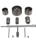 Heavy Duty Concrete Hole Saw Set With Special Shank For Super Fast Cement Brick Wall Water Pipe Drilling And High Wear Carbide Teeth That Last Forever Without Burning, assorted sizes
