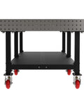 Tough As Nails Mobile Welding Fixture Table 120 X 48 X 36 Inches Heavy Duty Steel Workbench with locking casters and laser cut grid.