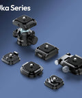 T100 Ball Head For Cameras And Gear With One Quarter To Three Eighths Inch Threaded Mounts with quick release plates.