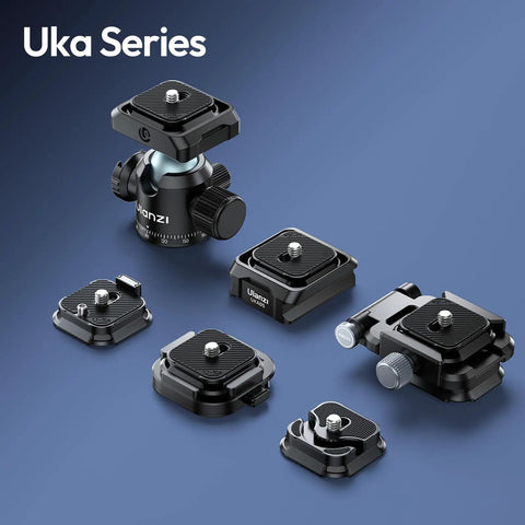 T100 Ball Head For Cameras And Gear With One Quarter To Three Eighths Inch Threaded Mounts with quick release plates.