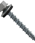 One And A Half Inch No Paint Metal Roofing Screws With Hex Washer Head Self Starting Tapping EPDM Washer shown in close-up view