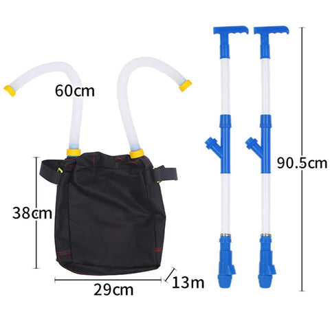 Backpack Spreader Sprayer For Garden And Farm Adjustable Output Granular Manure Applicator with PVC double handle and bag