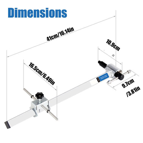 Dimensions of Derailleur Hanger Alignment Gauge Tool For Bikes Pro Grade 304 Stainless Steel, Precise Wheel Alignment Tool