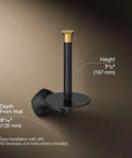 Occasion Vertical Toilet Paper Holder With No-Fuss Easy-Access Spindle, Premium Metal Construction, Corrosion-Resistant Finish